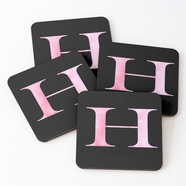 Artikelvorschau, Aquarell Monogramm rosa Buchstabe H entworfen und verkauft von NECHSTORE.