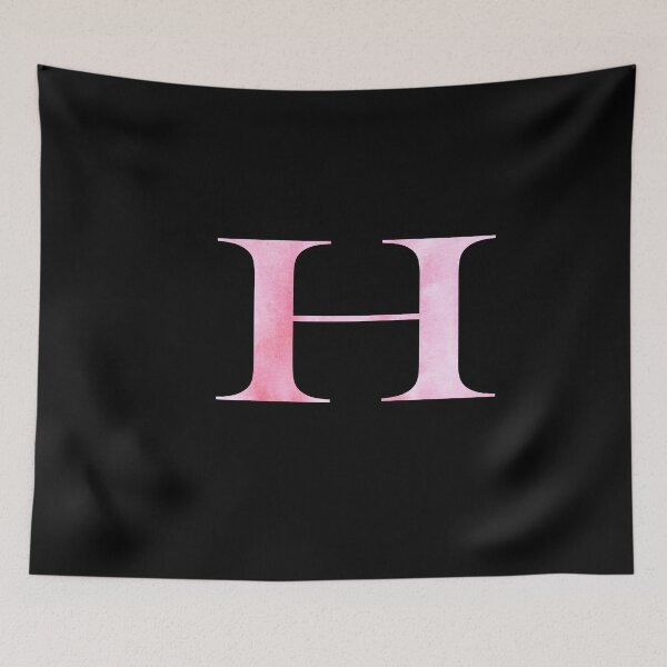 Item preview, Watercolor Monogram Pink Letter H designed and sold by NECHSTORE.