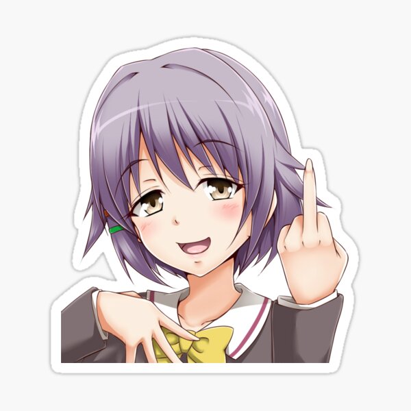 anime girl flip off