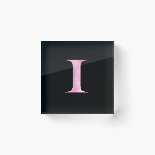 Item preview, Watercolor Monogram Pink Letter I designed and sold by NECHSTORE.