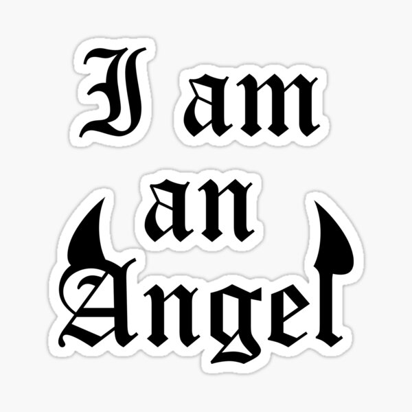 i-am-an-angel-t-shirt-sticker-gift-for-boys-and-girls-sticker-by