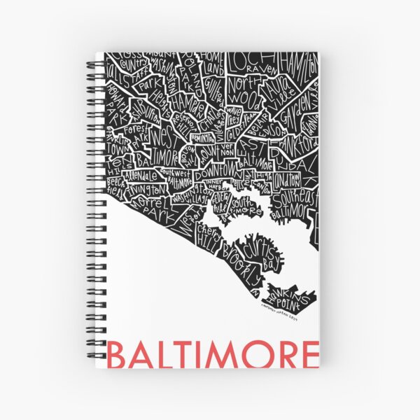 Item preview, Baltimore Hand drawn Map designed and sold by margarethagan.