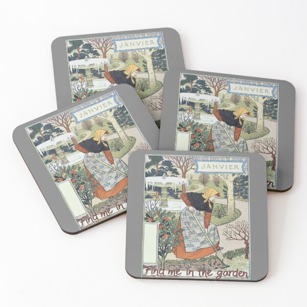 Item preview, Vintage French Winter Garden Month of January-Find Me In The Garden designed and sold by Hanlar.