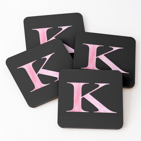 Item preview, Watercolor Monogram Pink Letter K designed and sold by NECHSTORE.