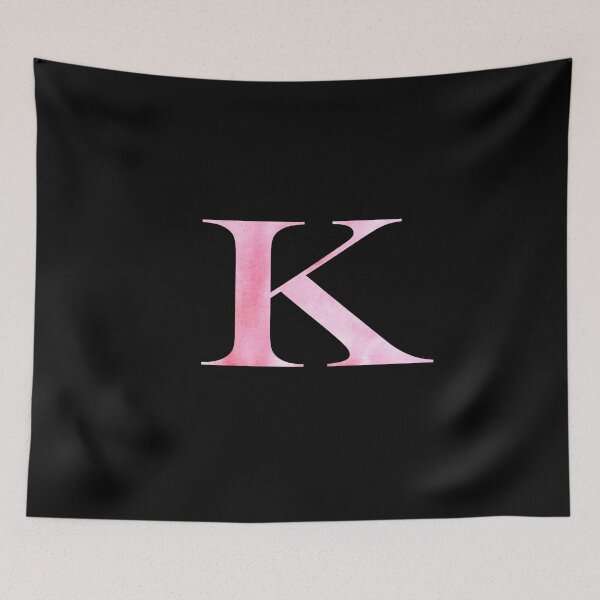 Item preview, Watercolor Monogram Pink Letter K designed and sold by NECHSTORE.
