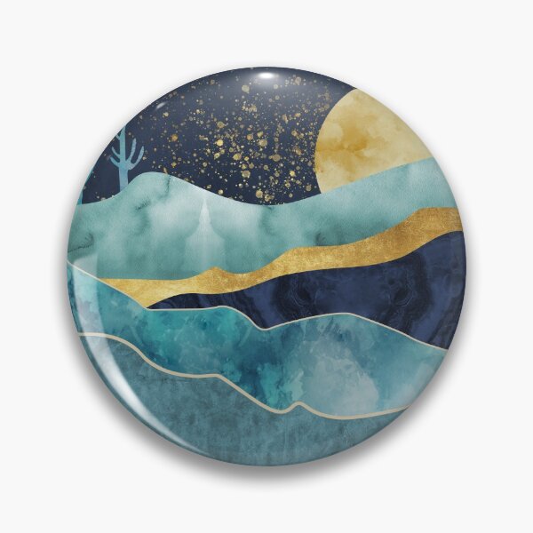 Item preview, Silhouettes of mountains with trees. Abstraction of textured plaster with gold elements. Mural designed and sold by darkmoonlight-.