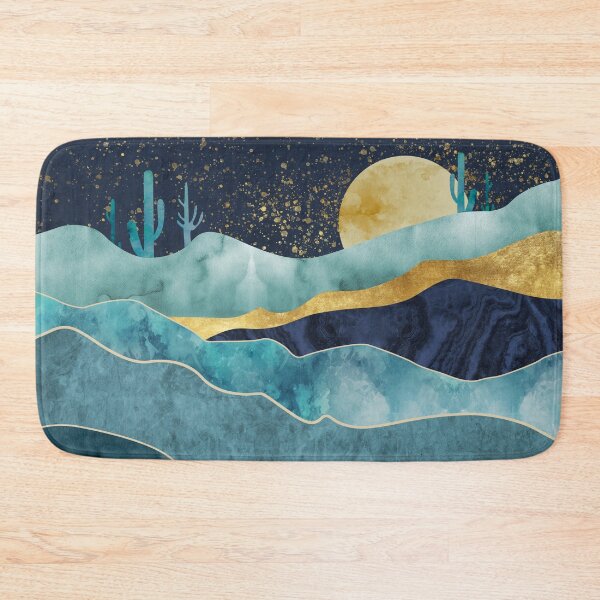 Item preview, Silhouettes of mountains with trees. Abstraction of textured plaster with gold elements. Mural designed and sold by darkmoonlight-.