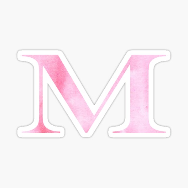 Watercolor Monogram Pink Letter I Sticker for Sale by nocap82