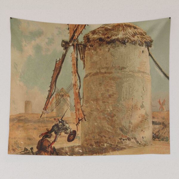 Item preview, Don Quixote and the Windmill designed and sold by Vintage Designs +.
