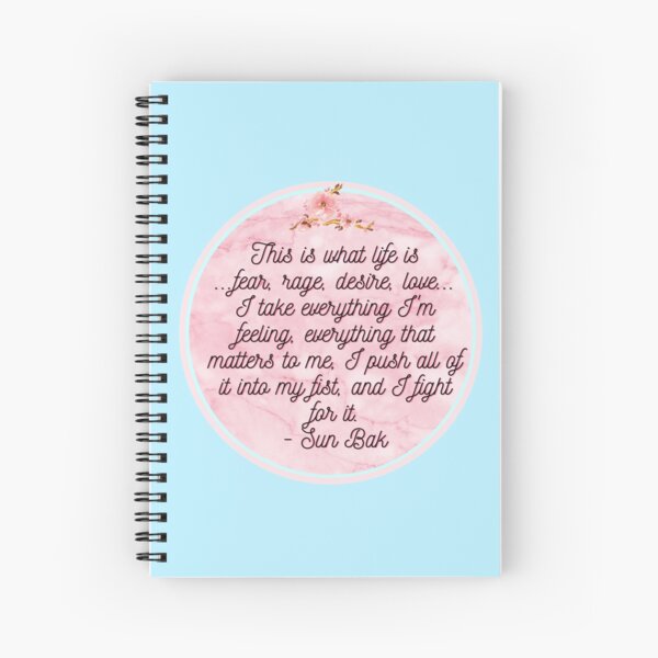 Sun Bak Quote Spiral Notebook