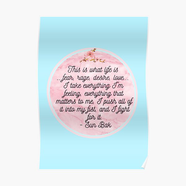 Sun Bak Quote Poster