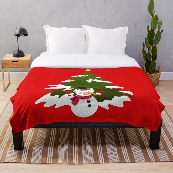 Item preview, Christmas Snow Man With Christmas Tree In Winter Season, Snow Flakes designed and sold by SLGreenArrow.