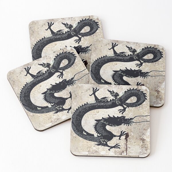 Artikelvorschau, Abstrakter Farbdruck schwarzer Drache entworfen und verkauft von artdragongift 15.