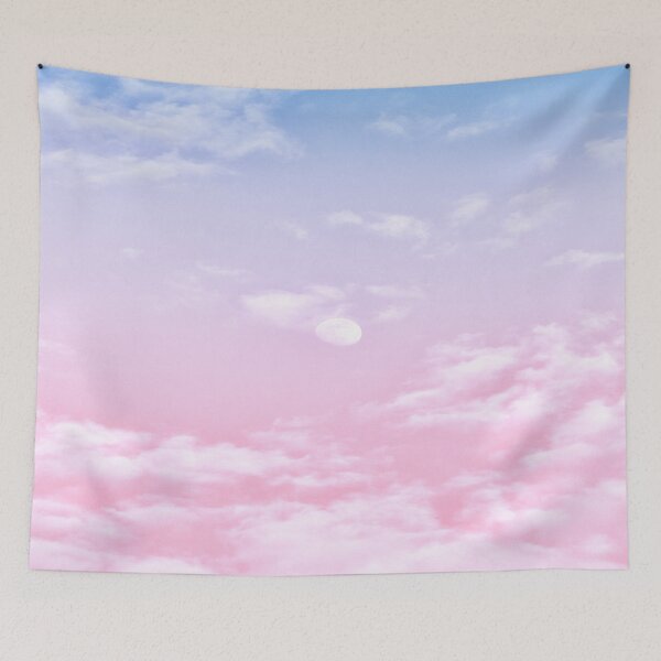 Item preview, Baby Pink and Blue Cotton Candy Summer Clouded Sky designed and sold by ShamaBo.