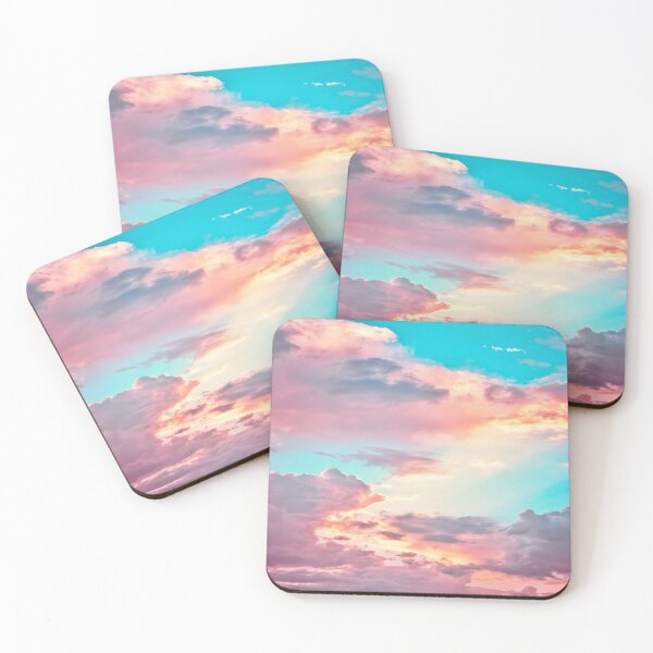 Item preview, Cotton candy pink clouds and blue sky designed and sold by ShamaBo.