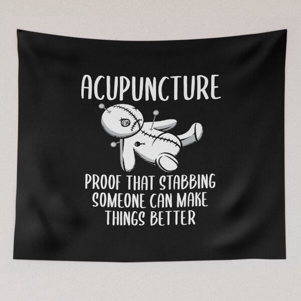 Item preview, Acupuncture Funny Statement Voodoo Doll, Stabbing Someone Can Make Things Better designed and sold by Merchking1.