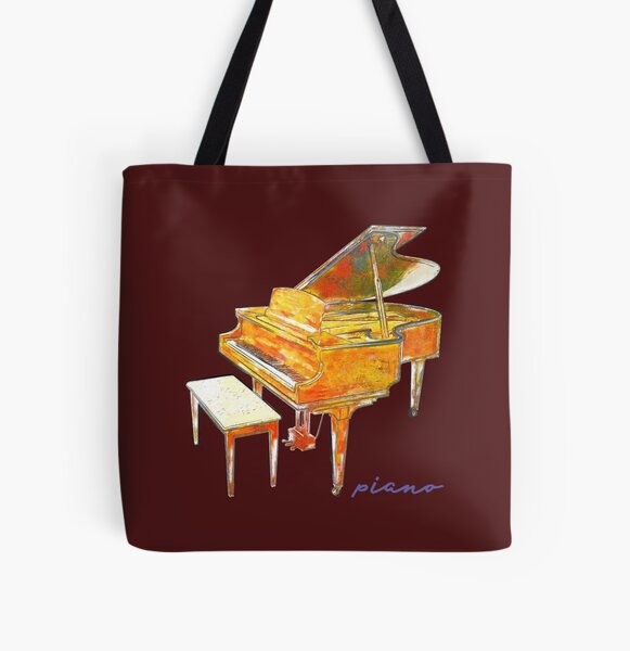 Christmas Santa Antique Piano Music 12 oz Tote Bag