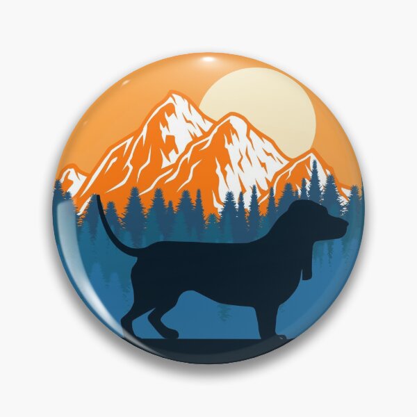 Item preview, Basset Hound Dog Silhouette Sunset Mountain Forest basset hound lover designed and sold by alaechamlal.