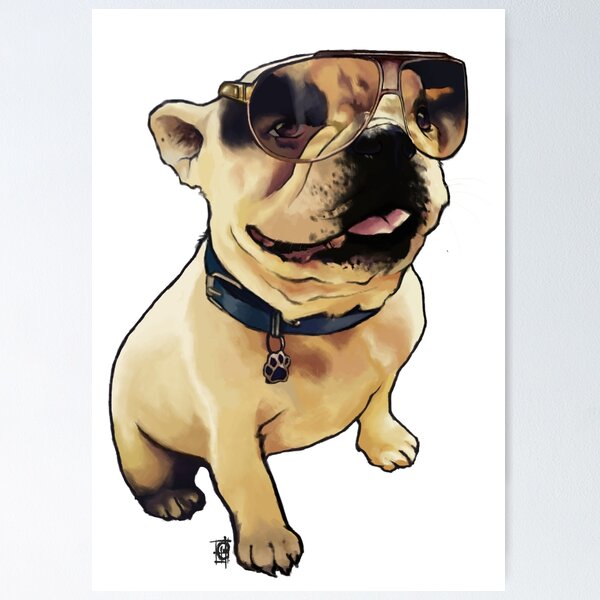 Artikelvorschau, Alfie der französische Bulldogge entworfen und verkauft von Halfpintelle.