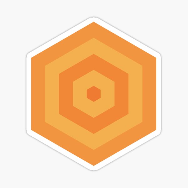 Geometric Pattern: Hexagon Hive: Citrus Sticker