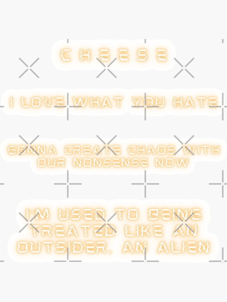 "Stray Kids Cheese Lyrics English" Sticker for Sale by pukiycdi