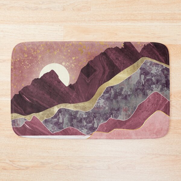 Item preview, Silhouettes of mountains with trees. Abstraction of textured plaster with gold elements. designed and sold by darkmoonlight-.