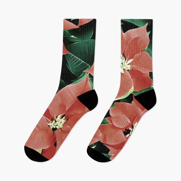 Item preview, Artistic Christmas Red Poinsettia Flowers designed and sold by taiche.