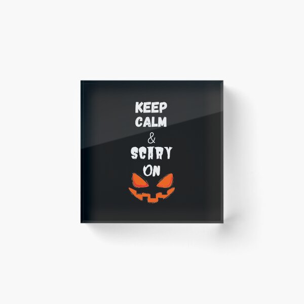 Aperçu de l'œuvre Restez calme et effrayant - Citation drôle d'Halloween créée et vendue par CreativeMansion.