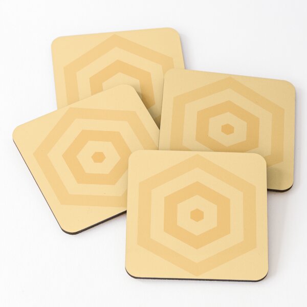 Aperçu de l'œuvre Motif géométrique : Hexagon Hive : Citron créée et vendue par Red Wolf.