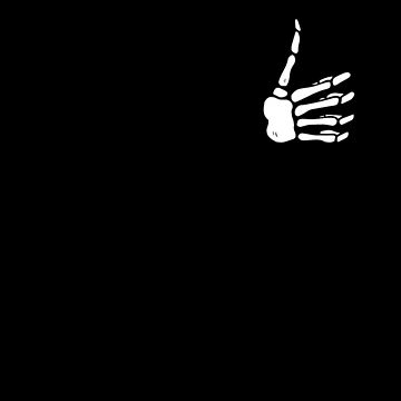 Aperçu de l'œuvre Skeleton Hand Thumbs Up Pocket Skeleton Bones Thumbs Up Gear de DynamicDesign