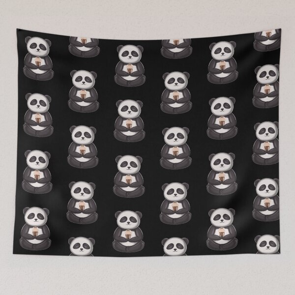 Item preview, Funny Yoga Boba Panda designed and sold by Luan Huynh.