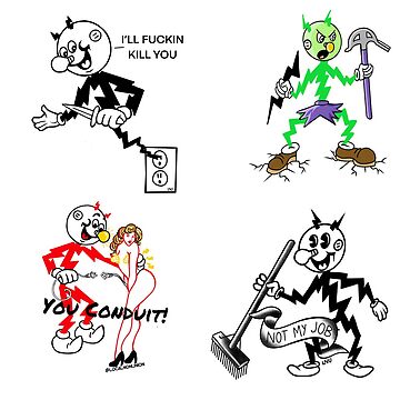 Artwork thumbnail, Reddy kilowatt sticker sheet by Localnonunion