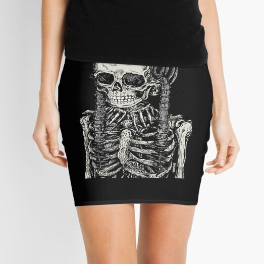 Goth Bones 192 Mini Skirt