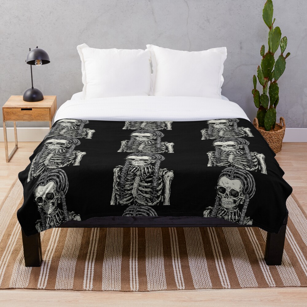 Goth Bones 192 Throw Blanket