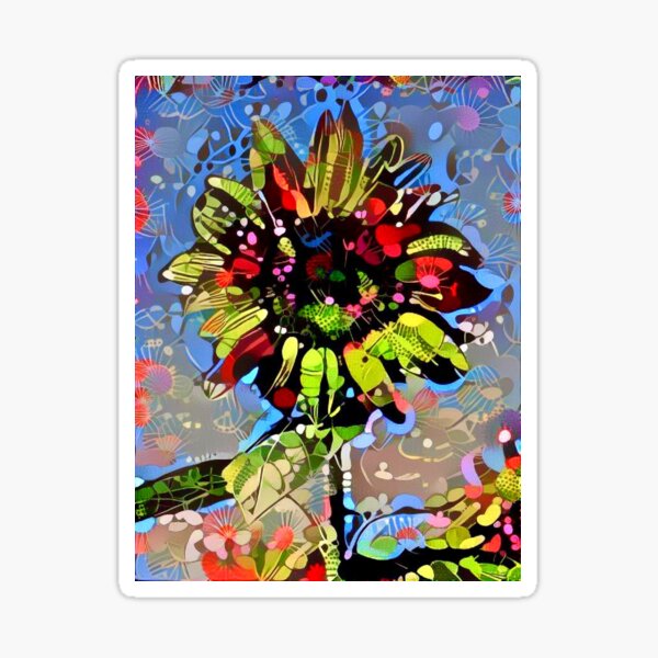 Sunflower abstract 9 Sticker