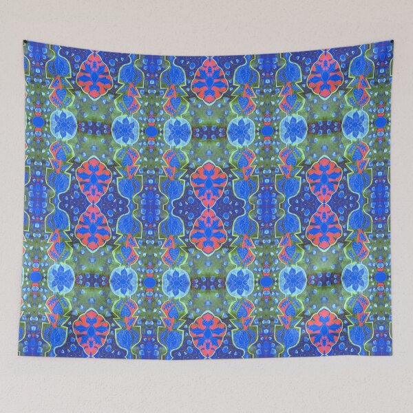 Item preview, wonky blue forest rain designed and sold by Nickdavisinghe.