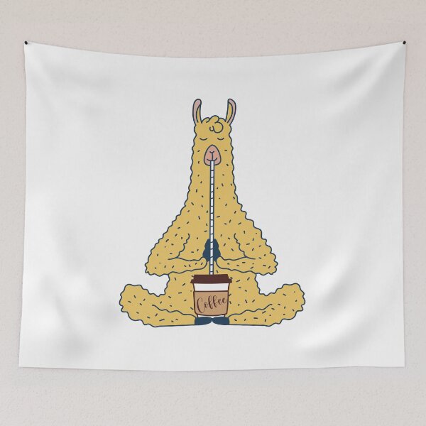 Item preview, Relaxing llama coffee lover designed and sold by ZaryousStuff.
