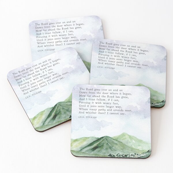 Item preview, Tolkien Quote | The Road Goes Ever On | Nature | The Hobbit | Inspiration | Wall Art | Fantasy | Physical Print designed and sold by SmashingInkster.