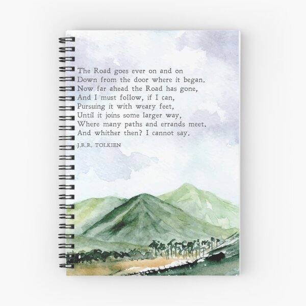 Item preview, Tolkien Quote | The Road Goes Ever On | Nature | The Hobbit | Inspiration | Wall Art | Fantasy | Physical Print designed and sold by SmashingInkster.