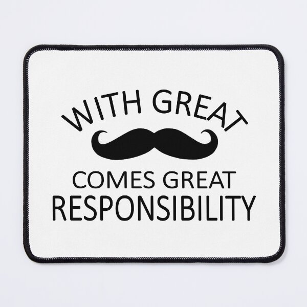 Item preview, Funny Mustache design - great mustache, great responsibility designed and sold by headpossum.