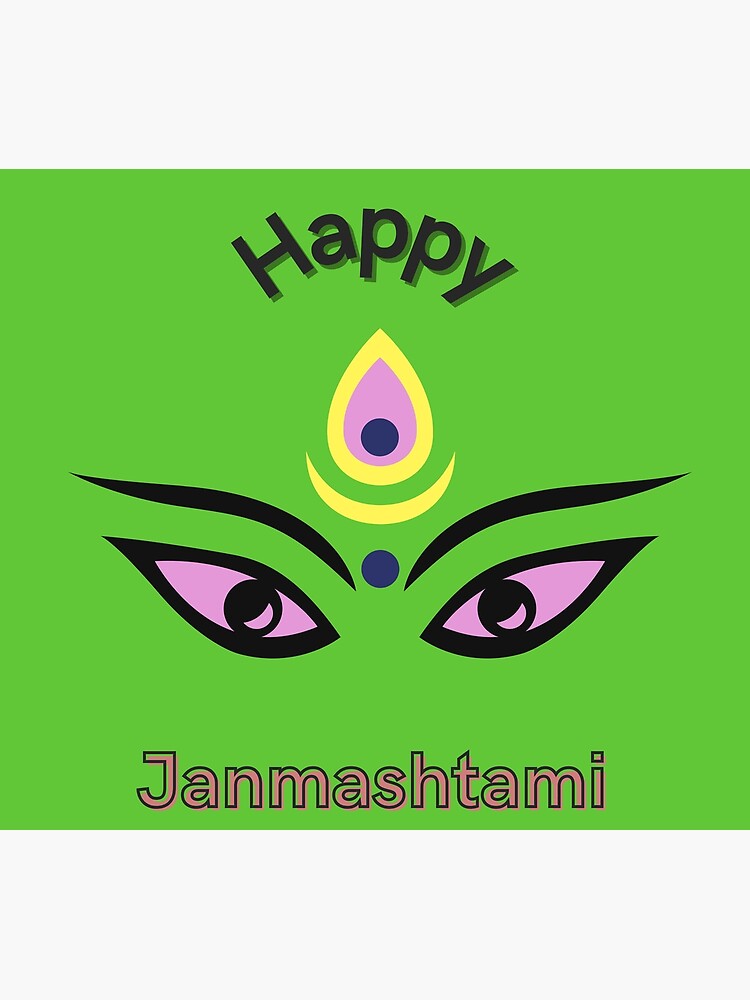 " Janmashtami festival of India.A great idea for gifts to friends and family." Poster by