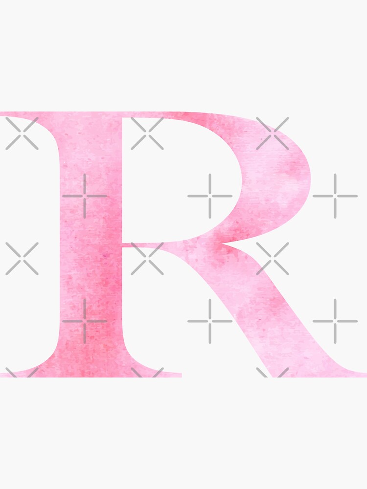 Watercolor Monogram Pink Letter I Sticker for Sale by nocap82