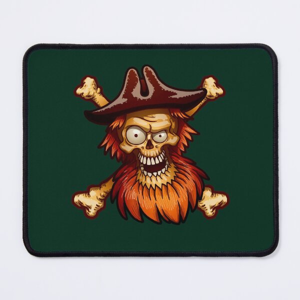 Item preview, Ahoy me Hearties. Red Bearded Pirate Skull designed and sold by headpossum.