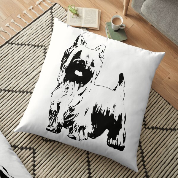 Silky Terrier - Australian Silky Terrier Abstract Floor Pillow