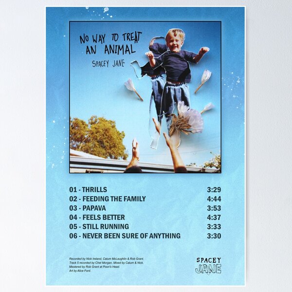 Item preview, Spacey Jane - No Way To Treat An Animal Tracklist  designed and sold by etb-designs.