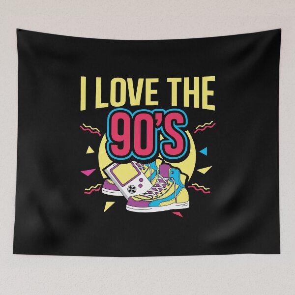 Item preview, I love the 90's Retro Nineties Vintage Rainbow Punk Throwback Party  designed and sold by Merchking1.