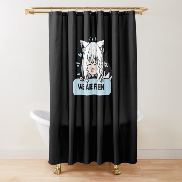 Hololive Shirakami Fubuki Glasses Ramble Shower Curtain for Sale by Comfy- Alligator