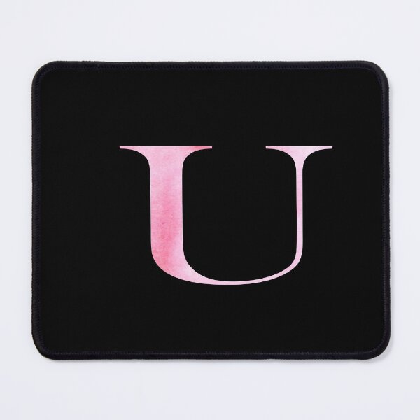 Item preview, Watercolor Monogram Pink Letter U designed and sold by NECHSTORE.