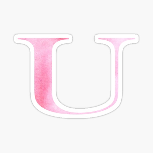 Watercolor Monogram Pink Letter I Sticker for Sale by nocap82