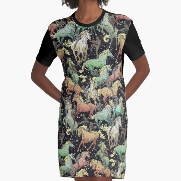 Ninjas+Unicorns Graphic T-Shirt Dress